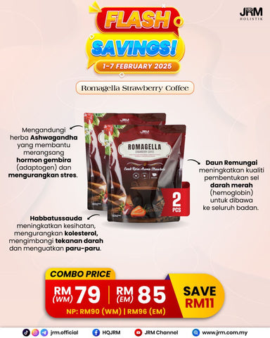 Sale | Kopi Romagella Strawberry 2 Pek | JRM Holistik