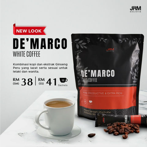 De' Marco White Coffee Pouch | JRM Holistik