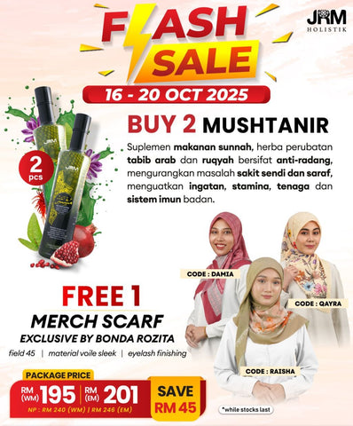 Sale | 2 Mushtanir | JRM Holistik [Scarf]