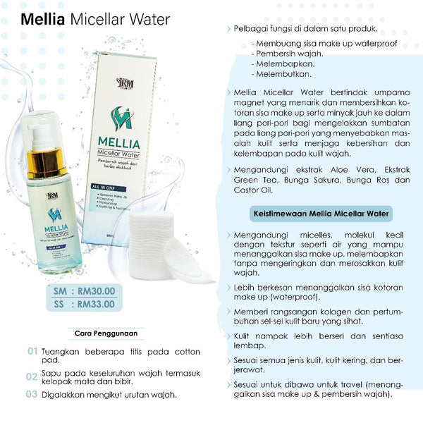 Mellia Micellar Water JRM Natural Micellar Water permbersih wajah 